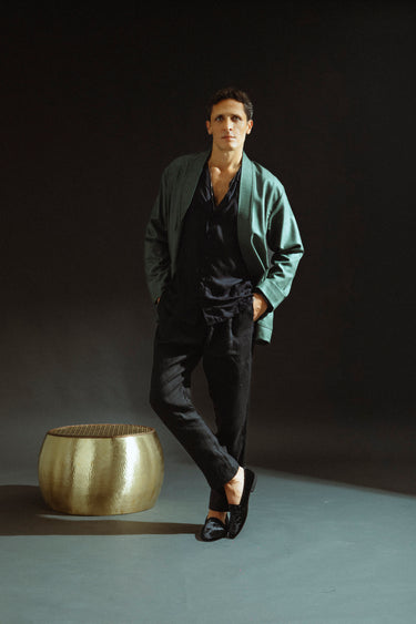 Khaled Wool & Cashmere Green Jacket
