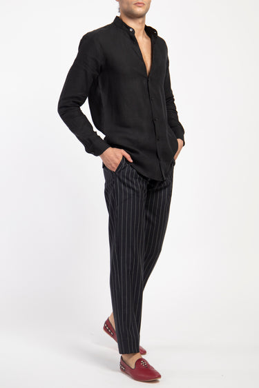 Philippe Linen Black Shirt