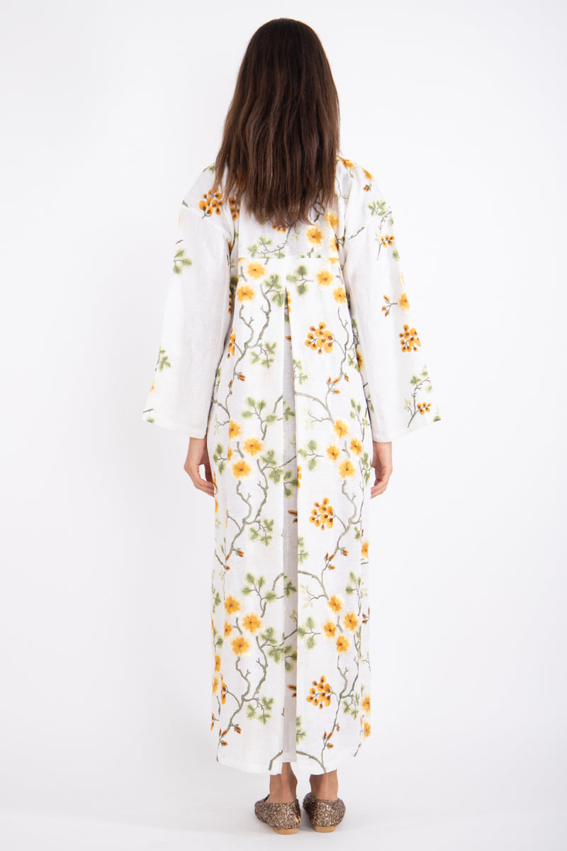 Shirine Linen Embroidered Dress