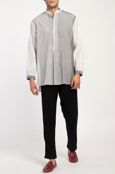 Cloche Handloom Cotton Grey Shirt