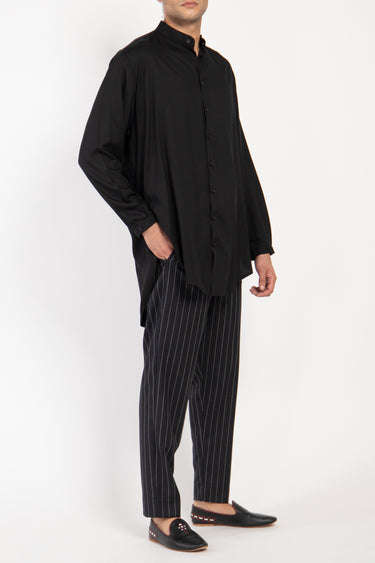 Mounir Cotton Black Shirt