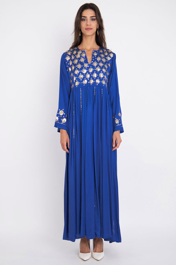 Edouard Silk Tareq Royal Blue Dress