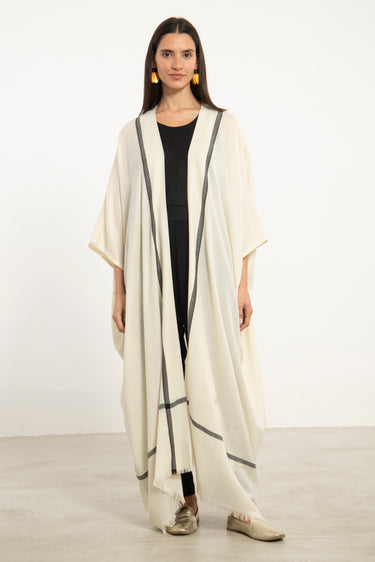 Wool Off White Abaya