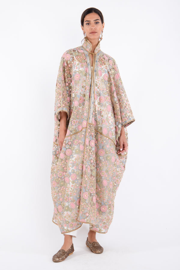 Marrakesh Georgette Embroidered Floral Abaya