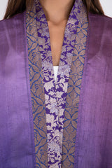 Khalida Silk Ombré Purple Abaya