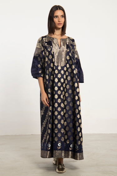 One-Of-a-Kind Souraya Navy & Gold Dress