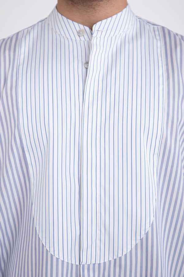 Gaby Cotton Stripes Blue Shirt