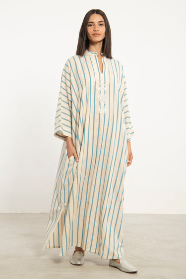 Jerusalem Cotton Blue Jellaba