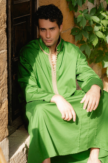 Jawad Cotton Emerald Green Jellaba - Men