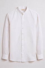 White button-up shirt on a light gray background