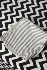 Chevron Black Tablecloth and Napkins Set - Orient 499