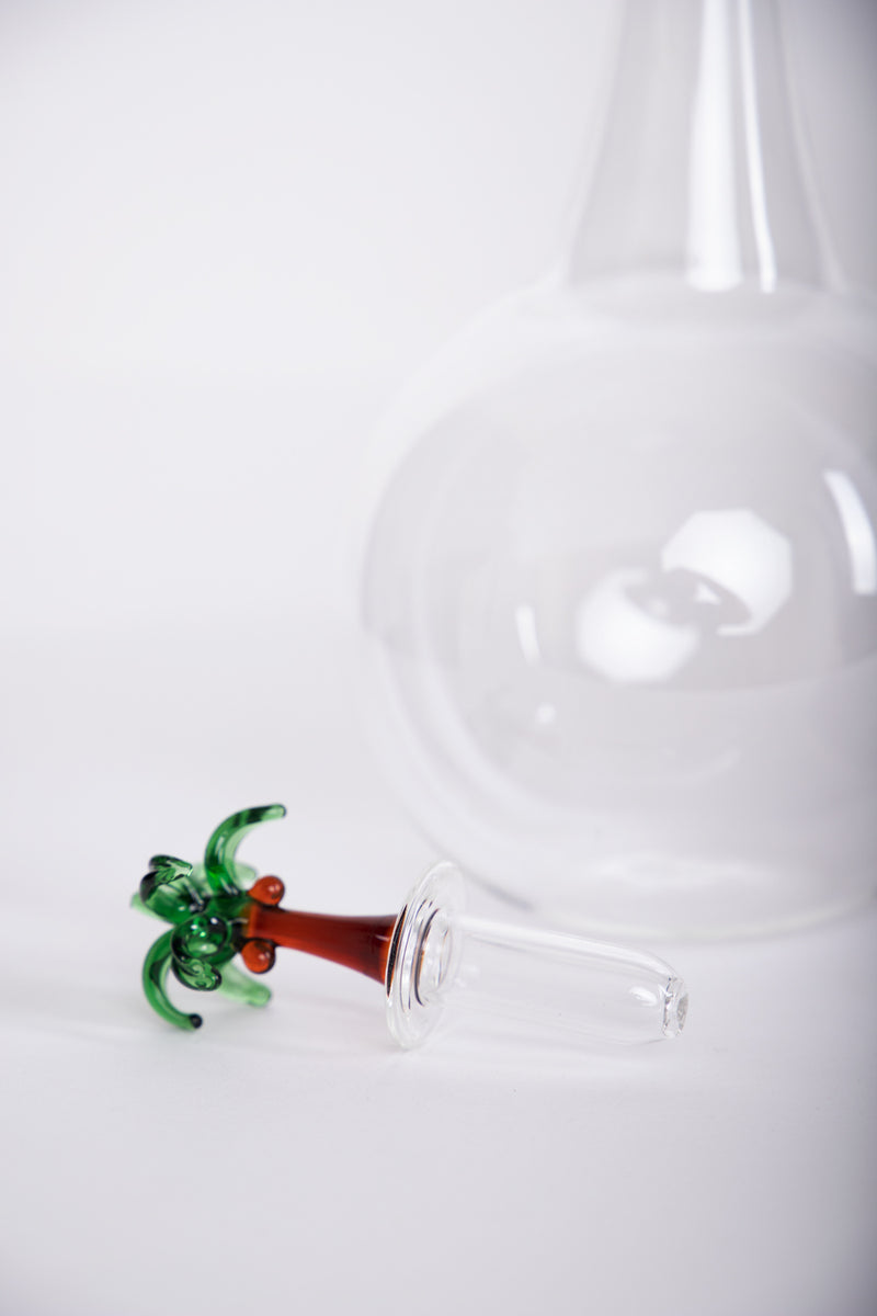 Glass Carafe Palm Tree Topper