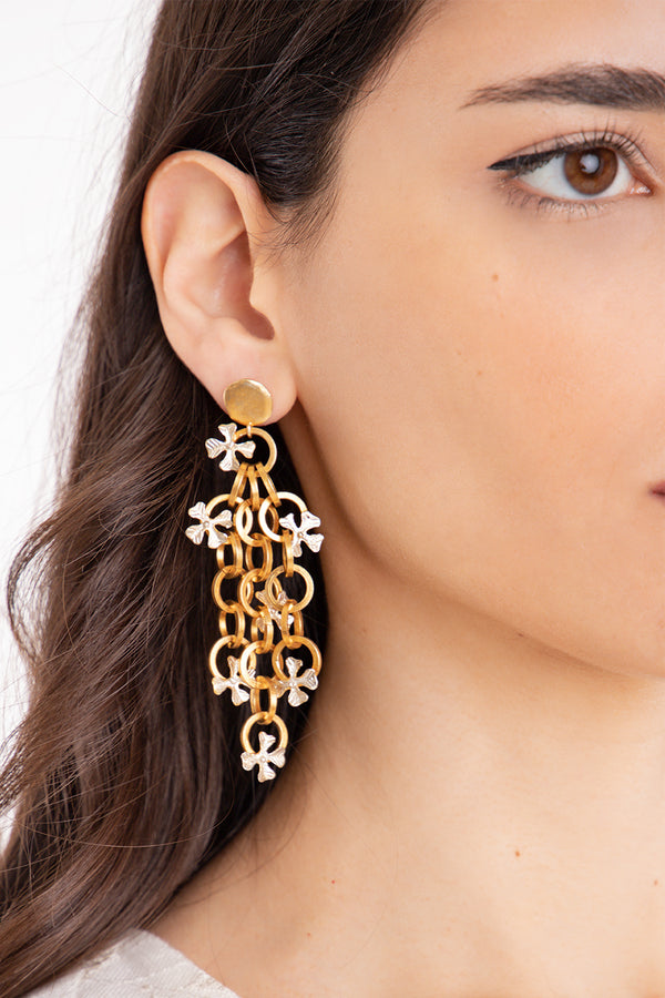 Coco Gold And Silver Earrings