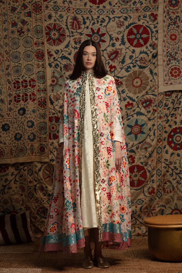 Sultana Georgette Floral Cape Abaya