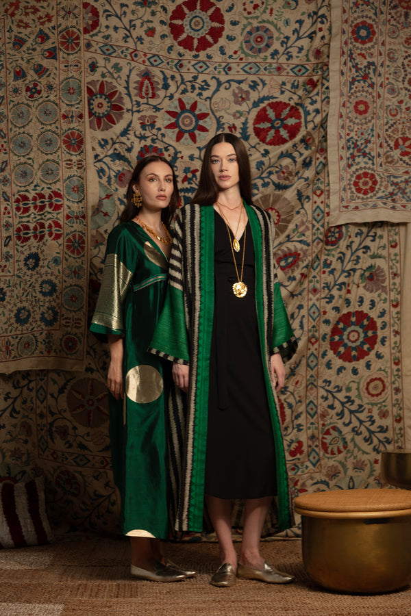 Aida Silk Emerald Dress