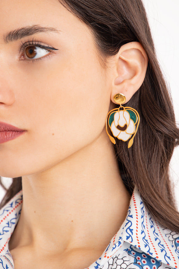 Guns N Roses & Enamel Earrings