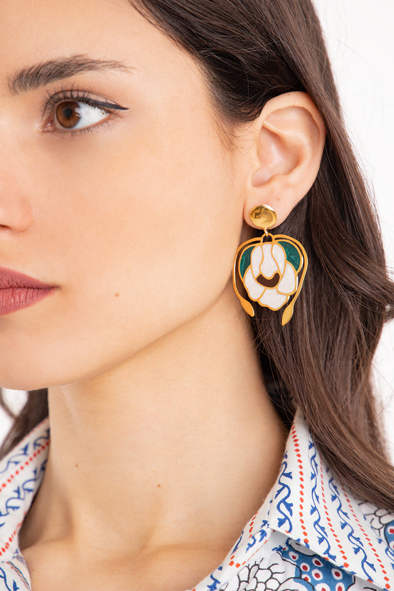 Guns N Roses & Enamel Earrings