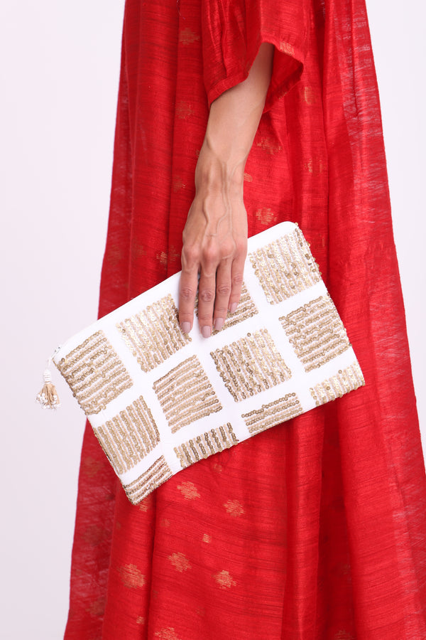 Hawwa Cotton Silk Gold Pouch