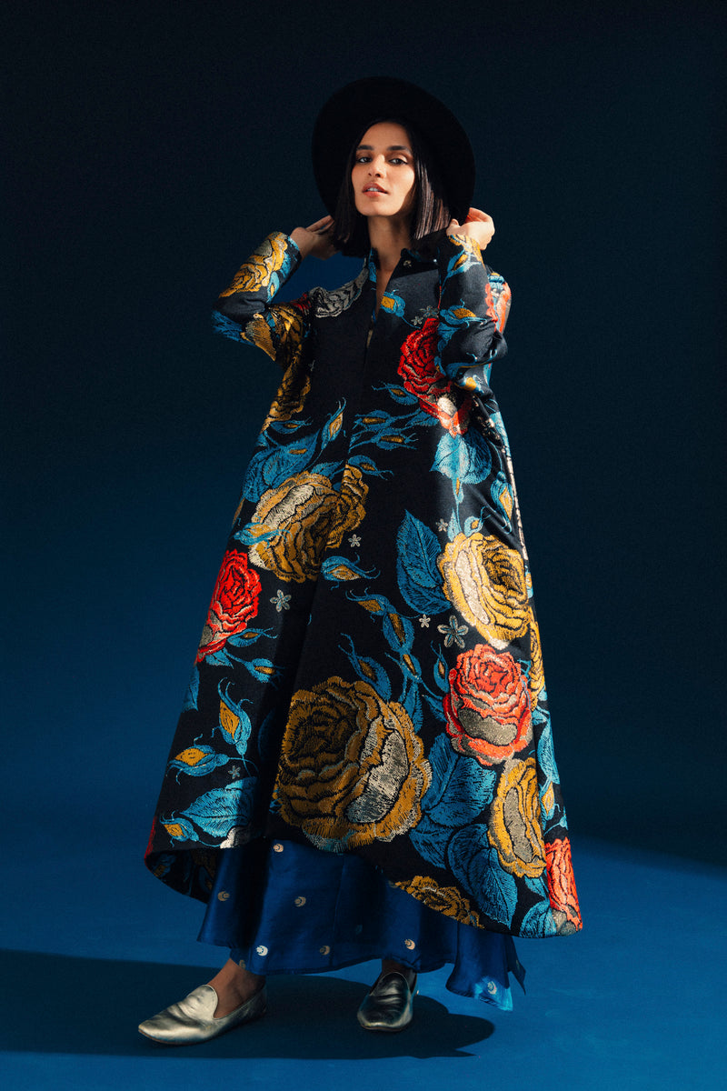 Dima Jacquard Floral Coat