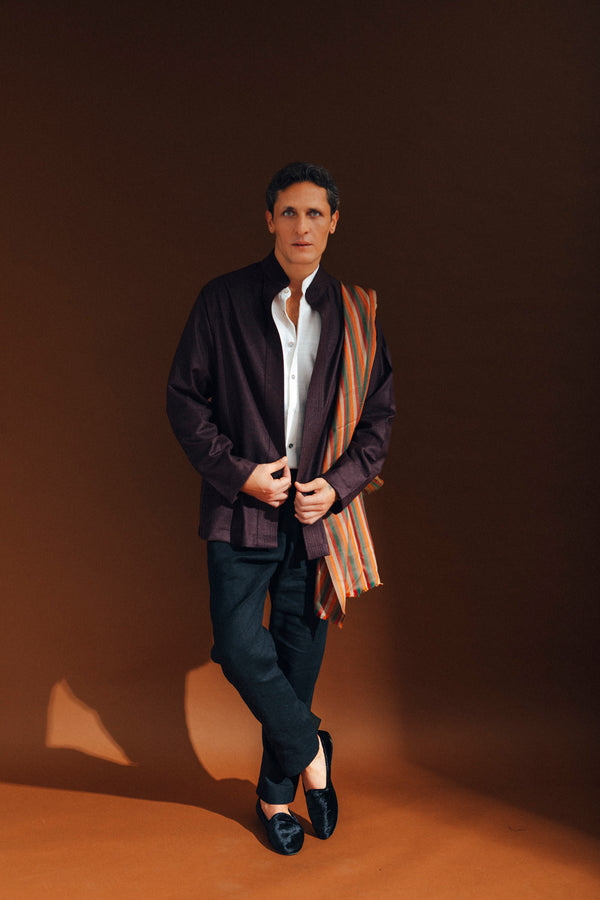 Nobro Wool & Cashmere Plum Jacket