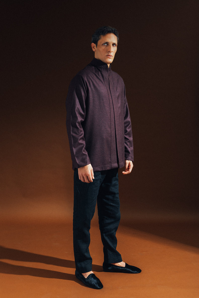 Nobro Wool & Cashmere Plum Jacket