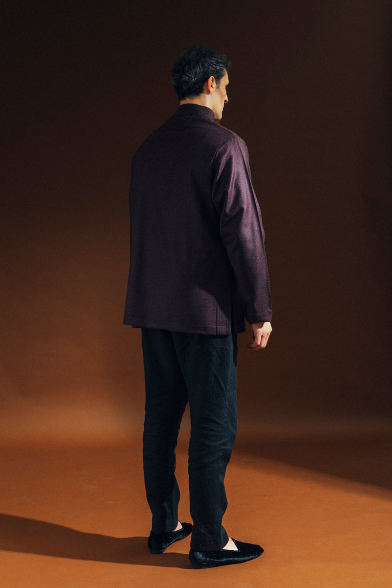 Nobro Wool & Cashmere Plum Jacket