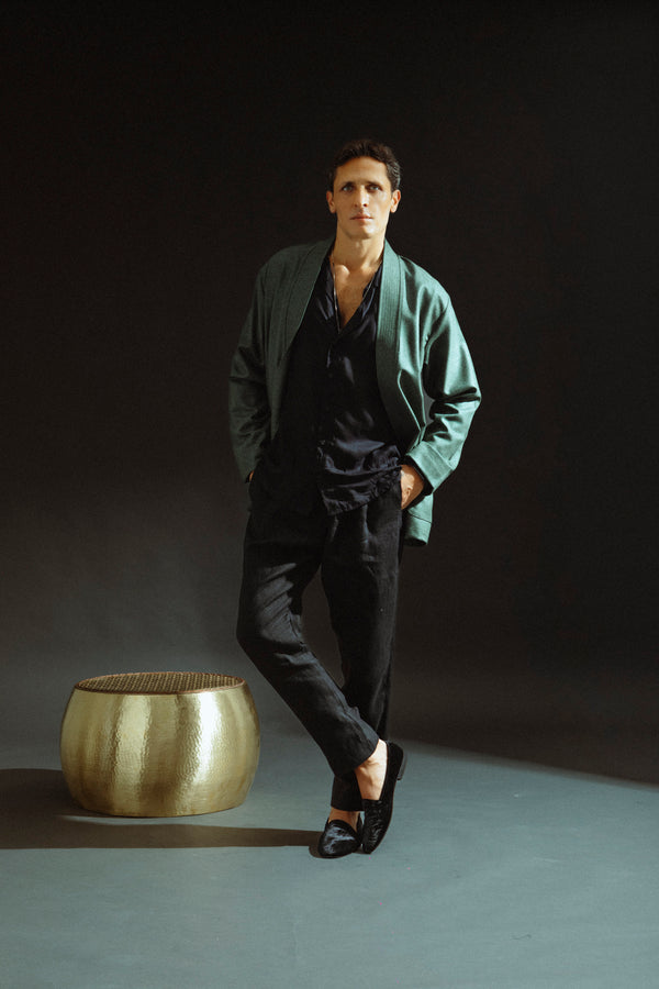 Khaled Wool & Cashmere Green Jacket