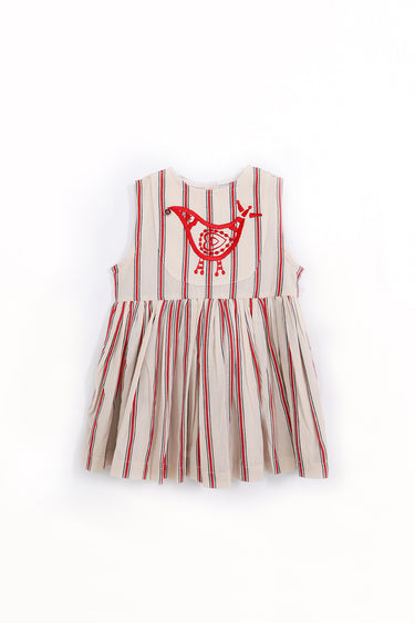 Asfour Cotton Bird Embroidered Dress