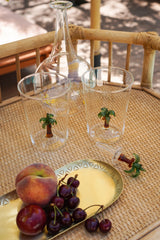Palm Tree Top Glass Carafe