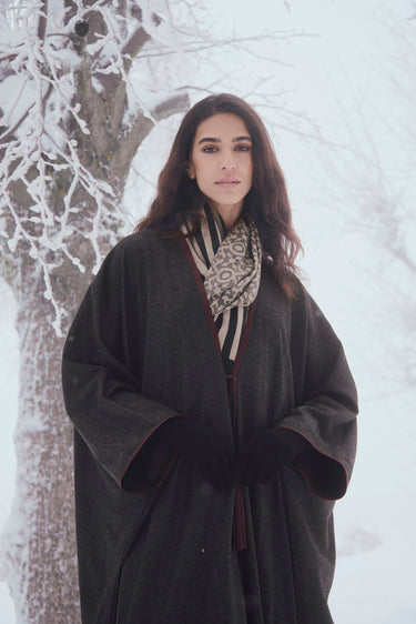 Wool & Cashmere Grey Abaya