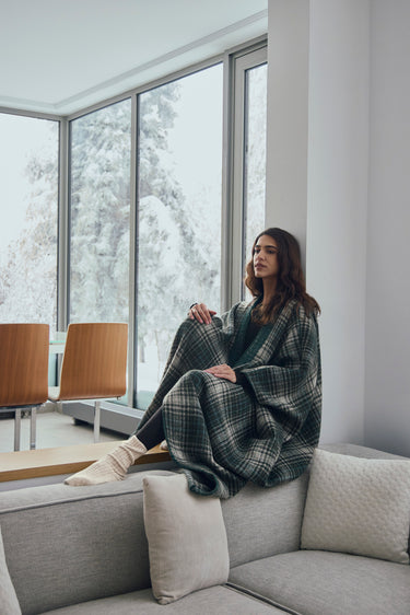 Wool & Cashmere Plaid Abaya