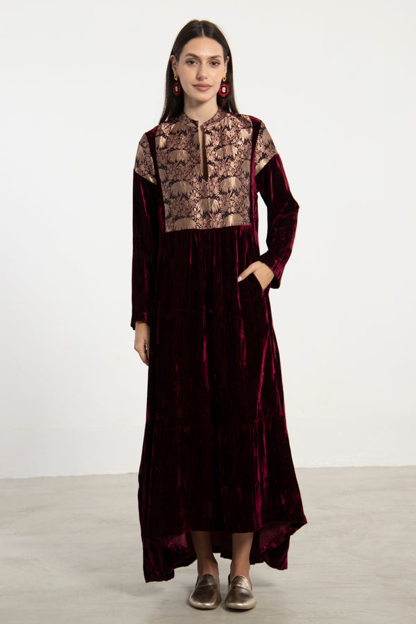 Mayada Crushed Velvet Dress