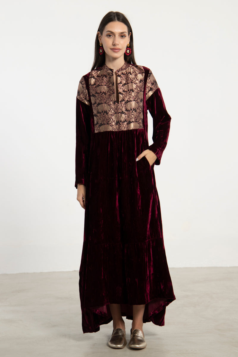 Mayada Crushed Velvet Dress