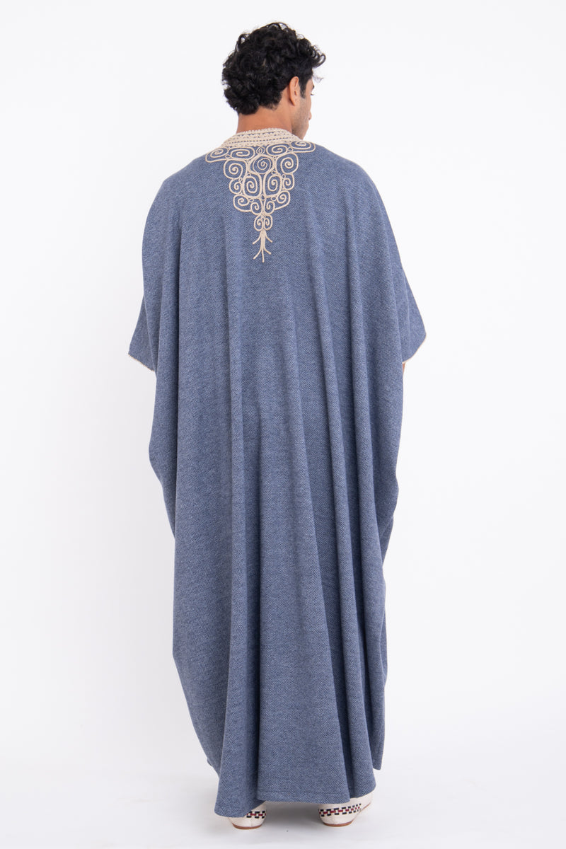 Loro Piana Wool & Cashmere Blue Abaya