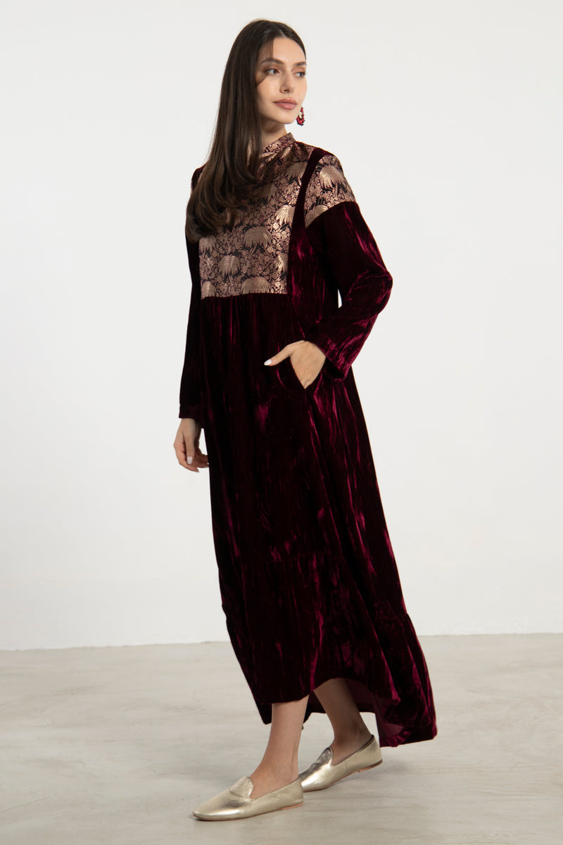 Mayada Crushed Velvet Dress