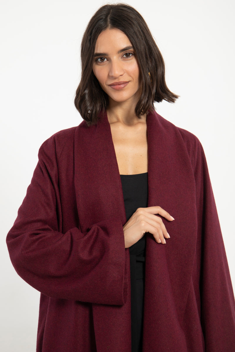 Dina Wool Burgundy Coat