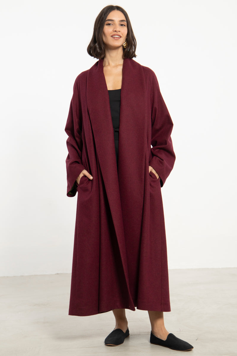 Dina Wool Burgundy Coat