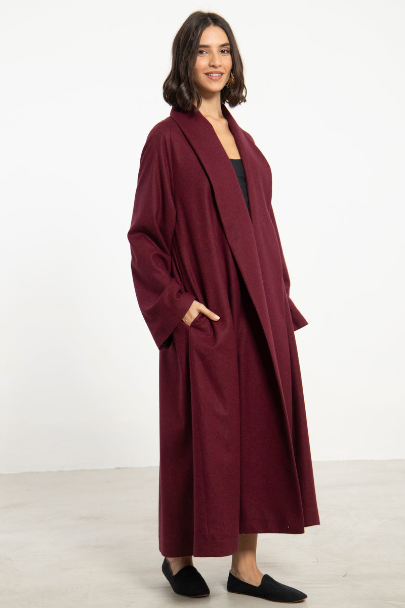 Dina Wool Burgundy Coat