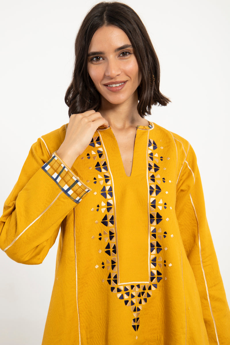 Amani Cotton Jacquard Dress