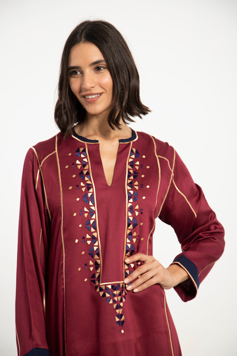 Amani Cotton Jacquard Dress