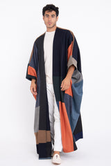Loro Piana Wool & Cashmere Patchwork Orange Abaya