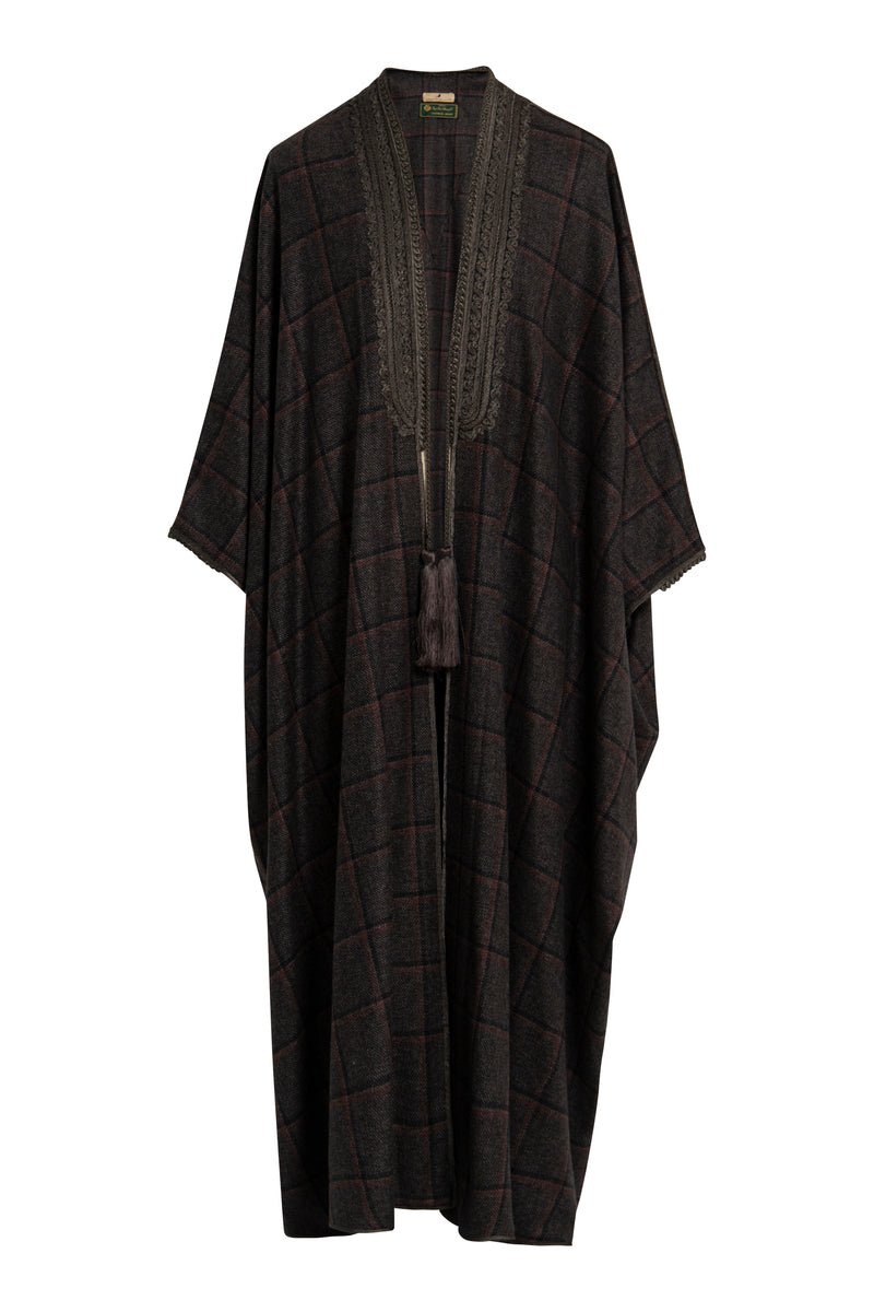 Cashmere Brown Check Abaya