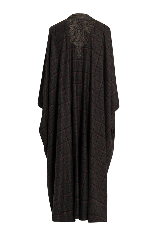 Cashmere Brown Check Abaya