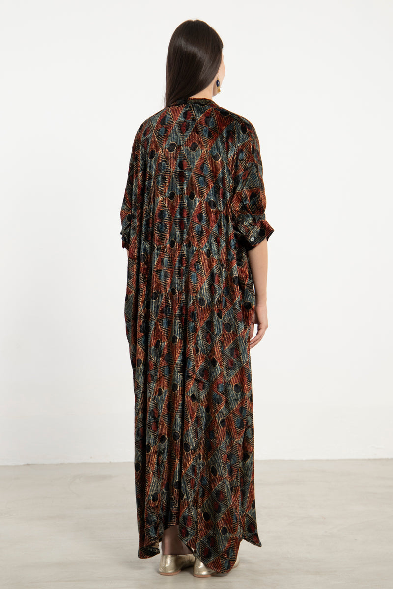 Helen Velvet Geometric Jellaba
