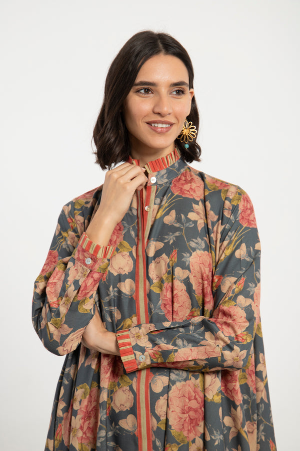 Marwa Cotton Floral Dress