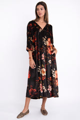 Rahif Velvet Floral Dress