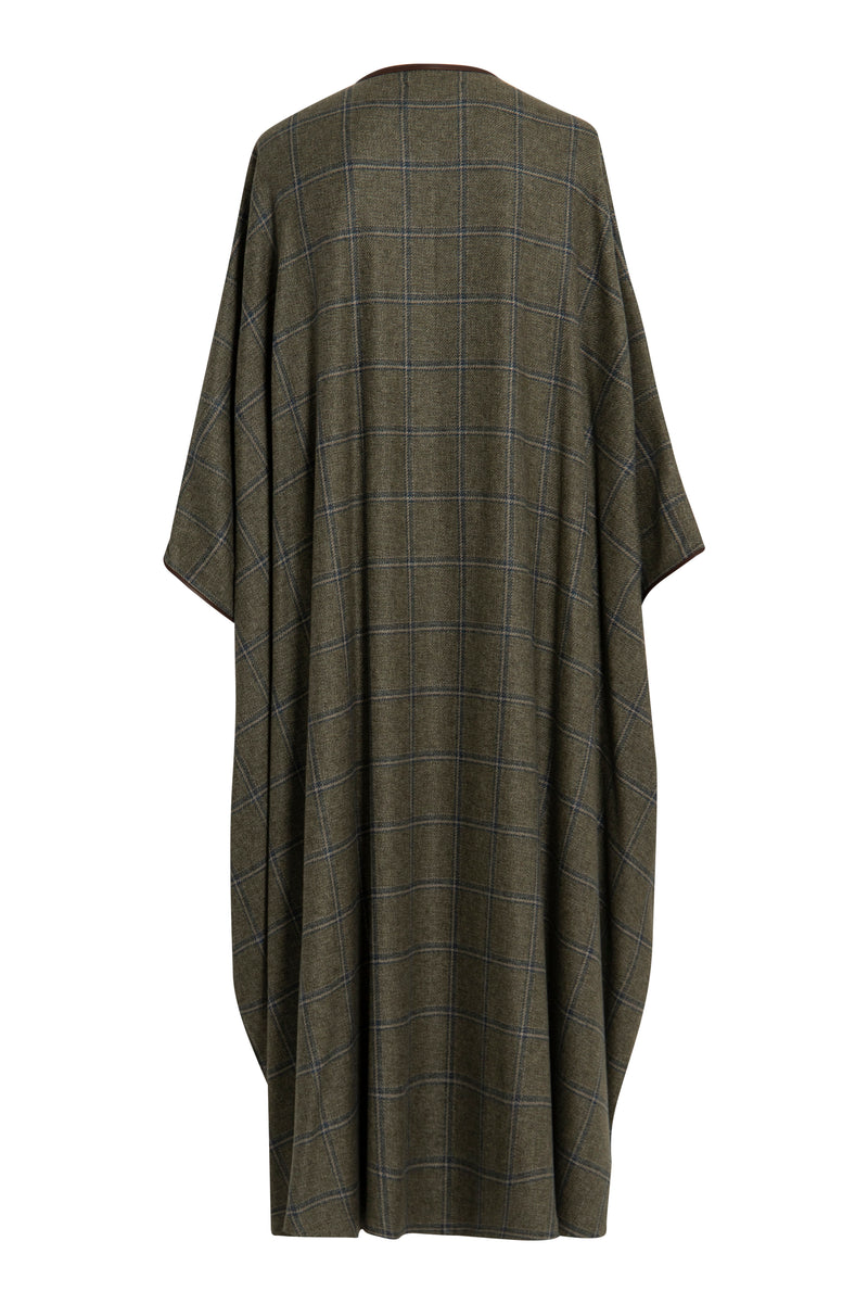 Cashmere Olive Check Abaya