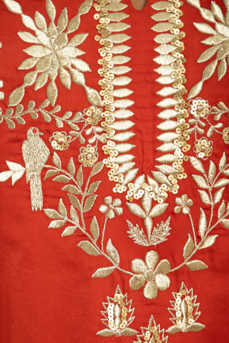 Nayyara Cotton Embroidered Dress