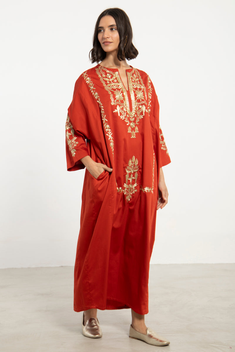 Nayyara Cotton Embroidered Dress