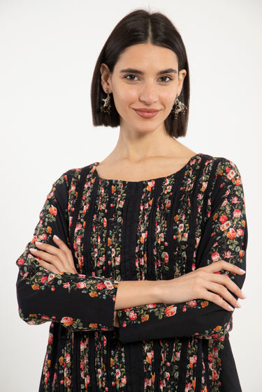 Lea Cotton Black Dress